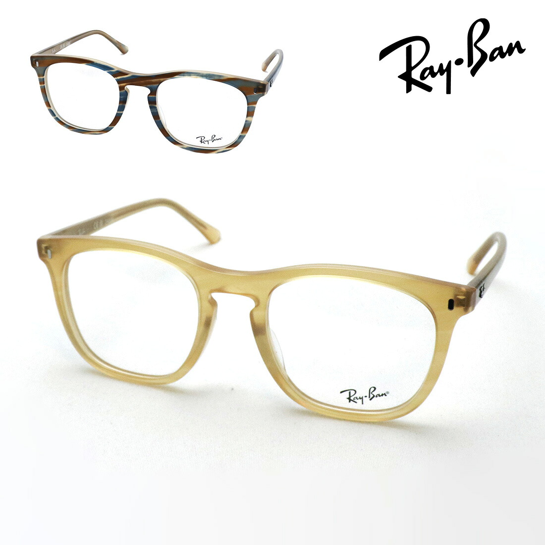 レイバン メガネ フレーム 正規品 Ray-Ban RX2210VF 8383 53 OPTICS CHANGE 伊達メガネ 度付き ブルーライト カット 眼鏡 RayBan スクエア ブラウン系｜グラスマニア -Tokyo Aoyama-