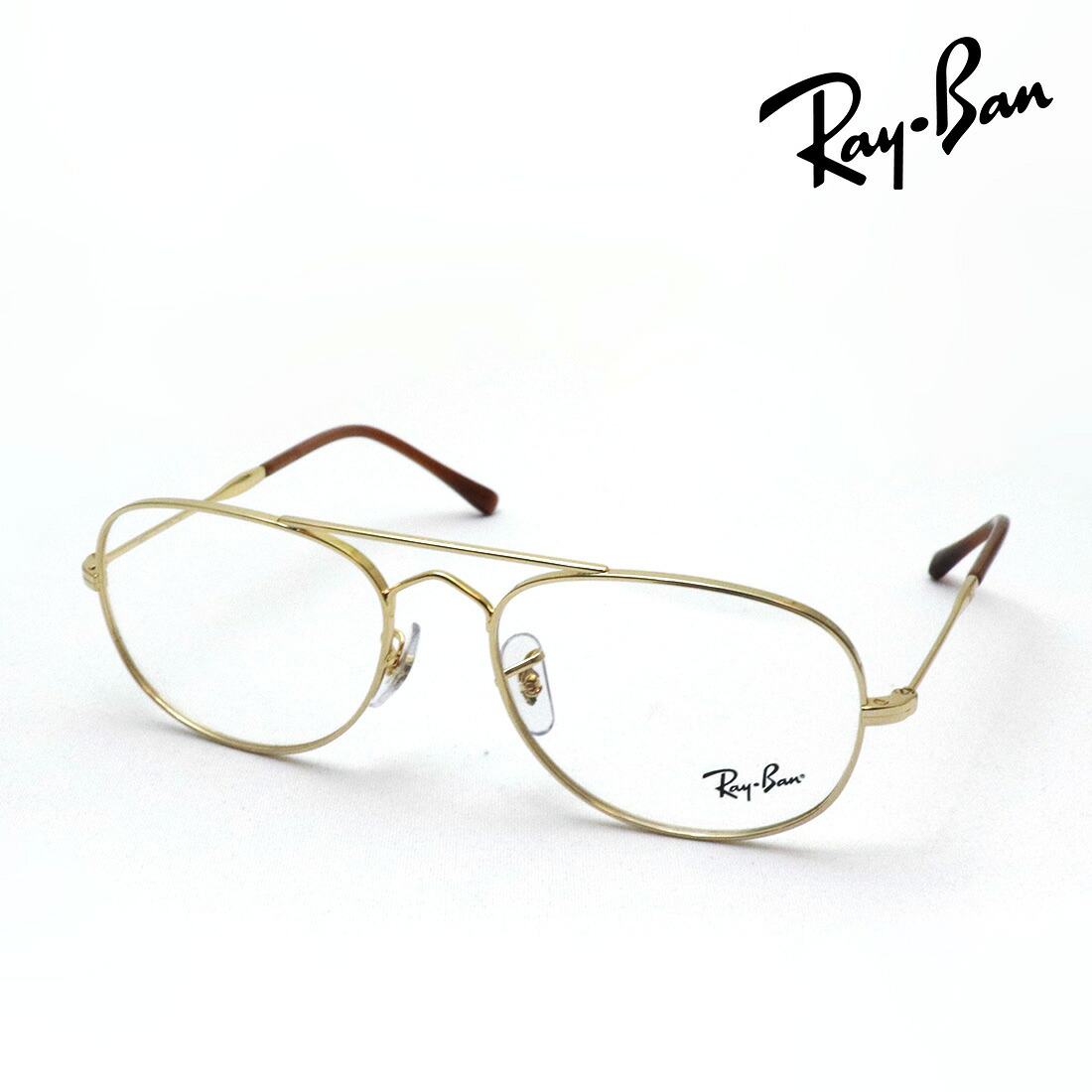 プレミア生産終了モデル レイバン メガネ フレーム 正規品 BAIN BRIDGE バインブリッジ Ray-Ban RX3735V 2500 55 57 伊達メガネ 度付き ブルーライト カット 眼鏡 RayBan メタル ティアドロップ ゴールド系