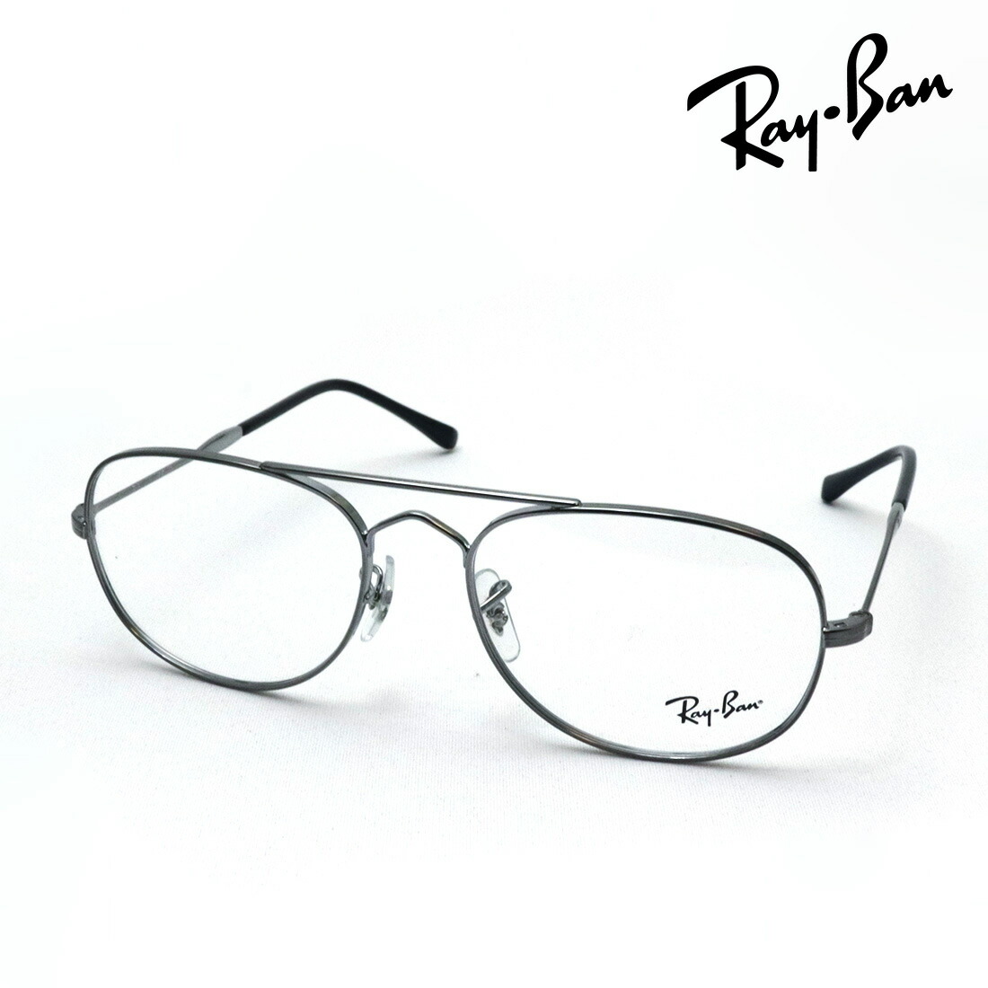 レイバン メガネ フレーム 正規品 BAIN BRIDGE バインブリッジ Ray-Ban RX3735V 2502 55 57 伊達メガネ 度付き ブルーライト カット 眼鏡 RayBan メタル ティアドロップ シルバー系