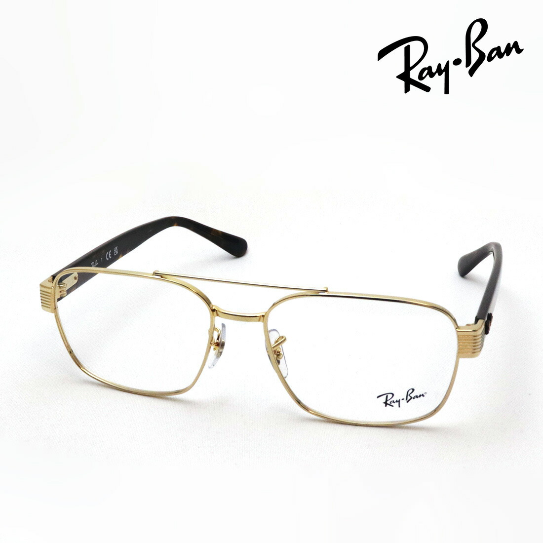 レイバン メガネ フレーム 正規品 Ray-Ban RX3751V 2500 56 58 伊達メガネ 度付き ブルーライト カット 眼鏡 RayBan メタル スクエア ゴールド系