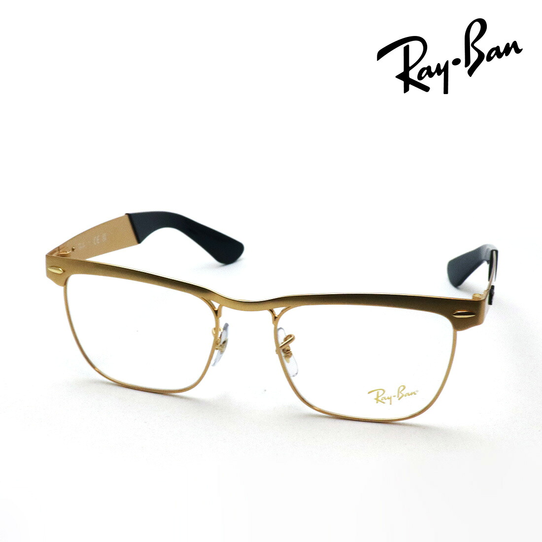 NewModel レイバン メガネ フレーム 正規品 WAYFARER DELUXE ウェイファーラー デラックス Ray-Ban RX3875V 3191 53 伊達メガネ 度付き ブルーライト カット 眼鏡 メタル RayBan スクエア ゴールド系|グラスマニア -Tokyo Aoyama-