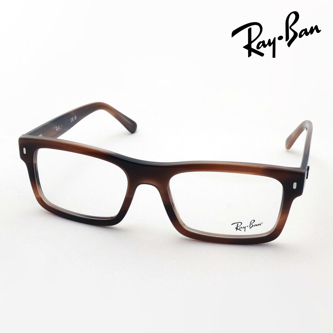 レイバン メガネ フレーム 正規品 Ray-Ban RX5435F 8403 54 56 伊達メガネ 度付き ブルーライト カット 眼鏡 RayBan スクエア ブラウン系