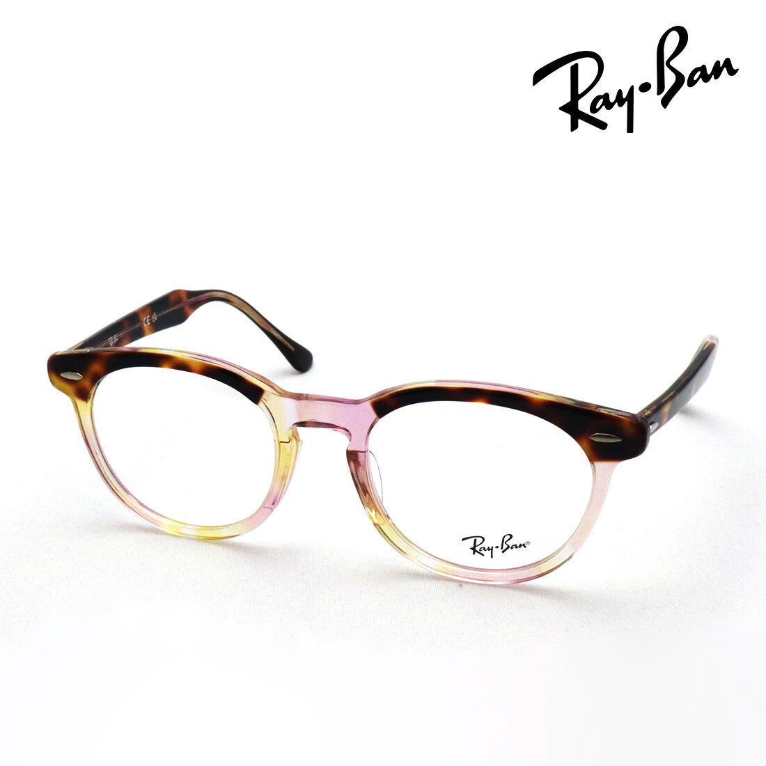 プレミア生産終了モデル レイバン メガネ フレーム 正規品 EAGLEEYE イーグルアイ Ray-Ban RX5598F 8402 51 伊達メガネ 度付き ブルーライト カット 眼鏡 RayBan ウェリントン トータス系|グラスマニア -Tokyo Aoyama-