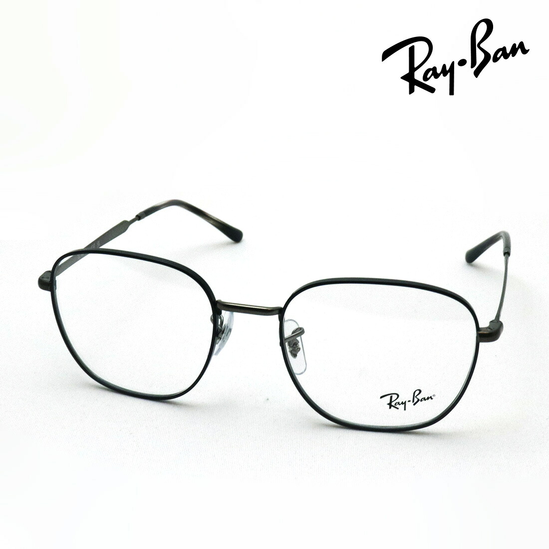 NewModel レイバン メガネ フレーム 正規品 Ray-Ban RX6534 3187 51 53 伊達メガネ 度付き ブルーライト カット 眼鏡 RayBan メタル ラウンド ブラック系 シルバー系 14,365円