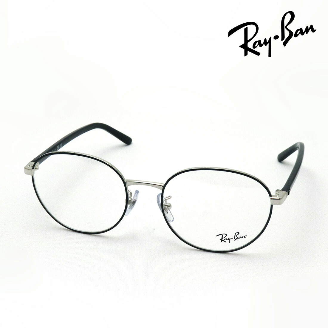 NewModel レイバン メガネ フレーム 正規品 Ray-Ban RX6538D 2861 53 伊達メガネ 度付き ブルーライト カット 眼鏡 RayBan ラウンド シルバー系 ブラック系