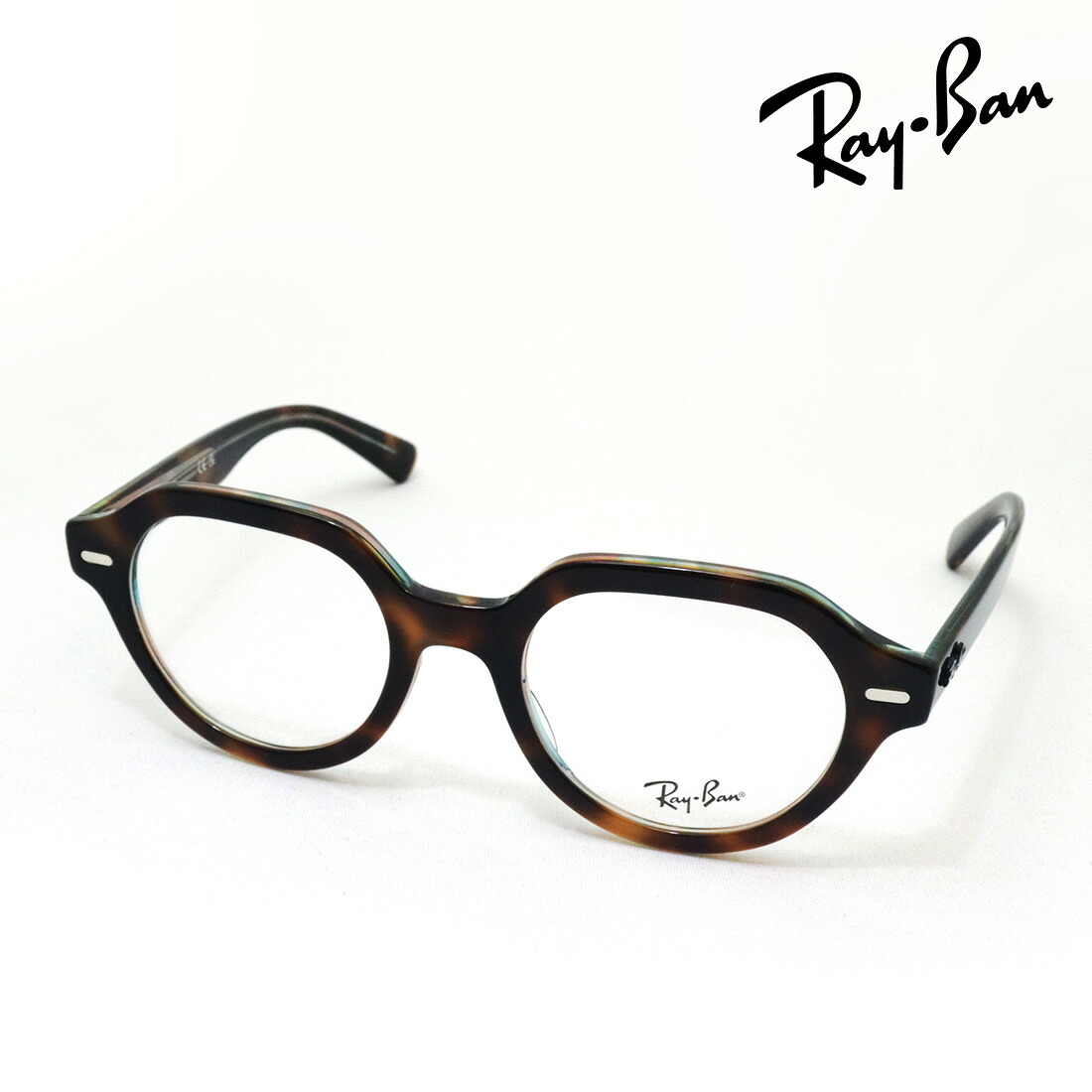 プレミア生産終了モデル レイバン メガネ フレーム 正規品 GINA ジーナ Ray-Ban RX7214 8401 49 伊達メガネ 度付き ブルーライト カット 眼鏡 RayBan ボストン トータス系