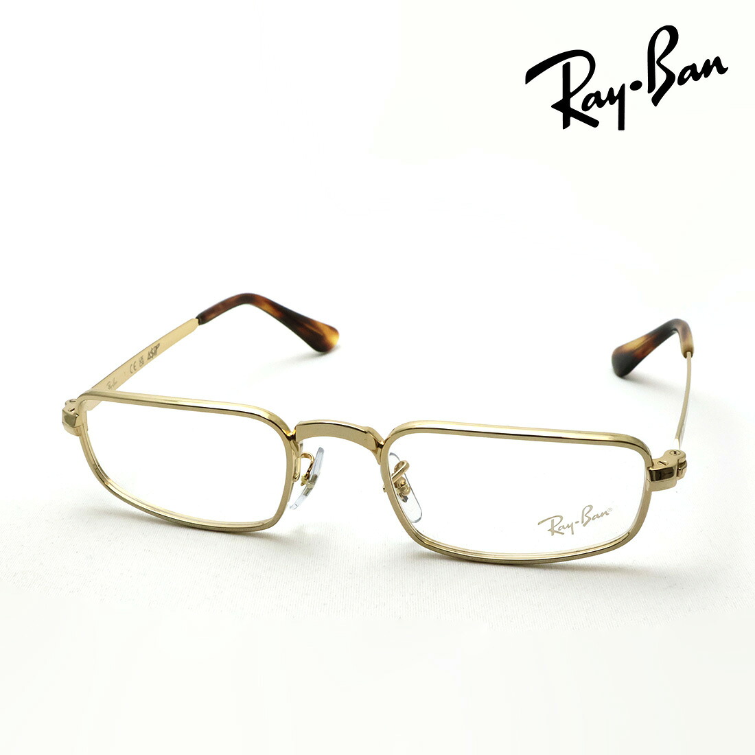 NewModel レイバン 眼鏡 一こま 置き目品 A$AP ROCKY エイサップ・ロッキー Ray-Ban RX3927V 2500 52 54 伊達眼鏡 度付き添い人 青色点火装置 とり捨てる メガネ 金属元素 RayBan 真四角 ゴールド系