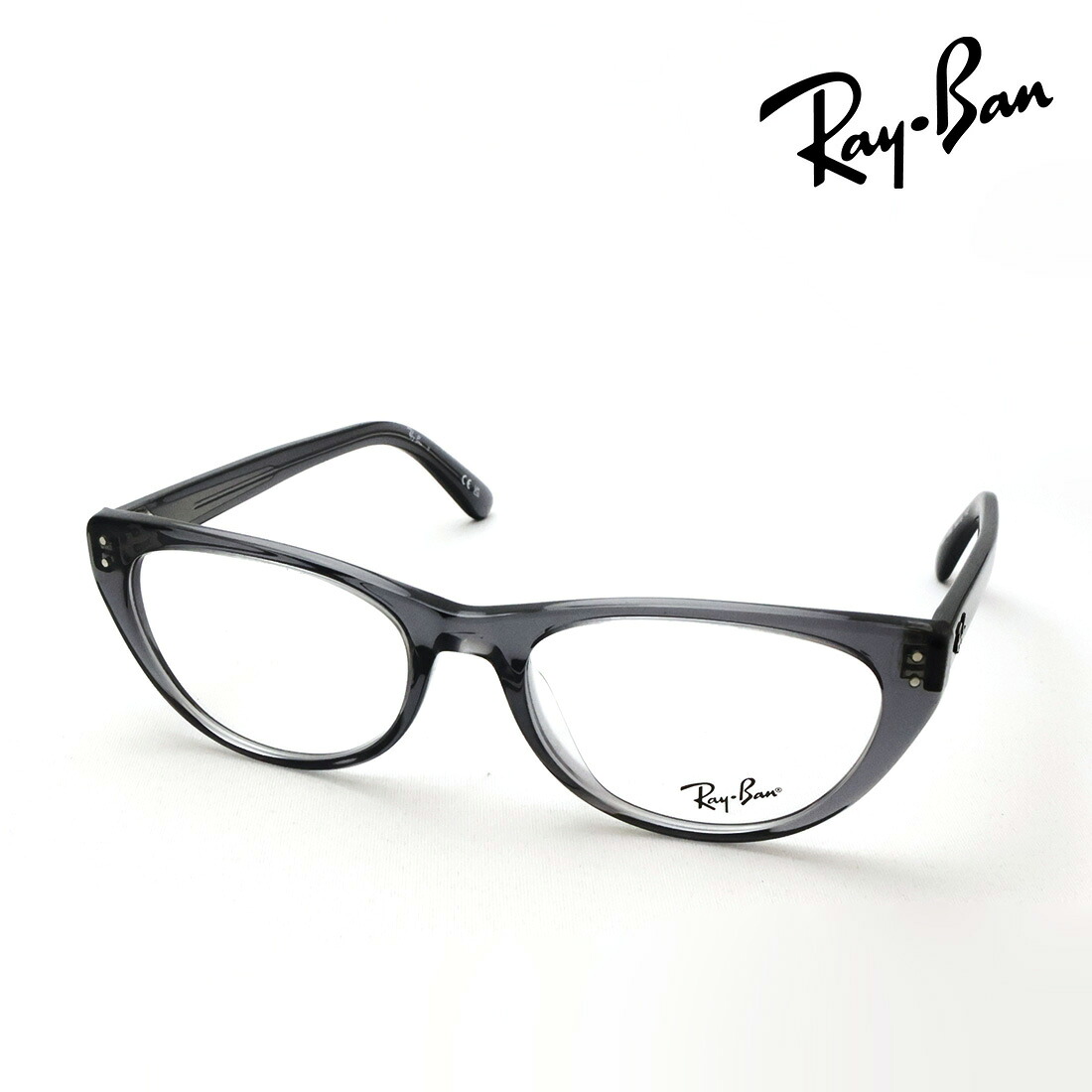 NewModel レイバン メガネ フレーム 正規品 Ray-Ban RX5449D 8268 54 伊達メガネ 度付き ブルーライト カット 眼鏡 RayBan キャットアイ グレー系|グラスマニア -Tokyo Aoyama-