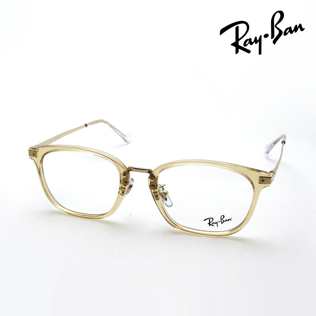 NewModel レイバン メガネ フレーム 正規品 Ray-Ban RX7247D 8473 51 伊達メガネ 度付き ブルーライト カット 眼鏡 RayBan スクエア ブラウン系|グラスマニア -Tokyo Aoyama-
