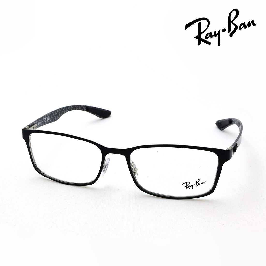 NewModel レイバン メガネ フレーム 正規品 Ray-Ban RX8424 2997 55 57 伊達メガネ 度付き ブルーライト カット 眼鏡 メタル RayBan スクエア ブラック系 シルバー系｜グラスマニア -Tokyo Aoyama-