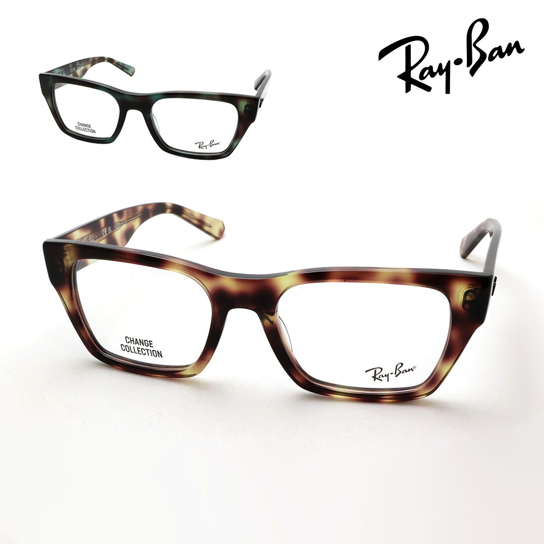 NewModel レイバン メガネ フレーム 正規品 Ray-Ban RX5448 8458 53 55 OPTICS CHANGE 伊達メガネ 度付き ブルーライト カット 眼鏡 RayBan スクエア トータス系｜グラスマニア -Tokyo Aoyama-