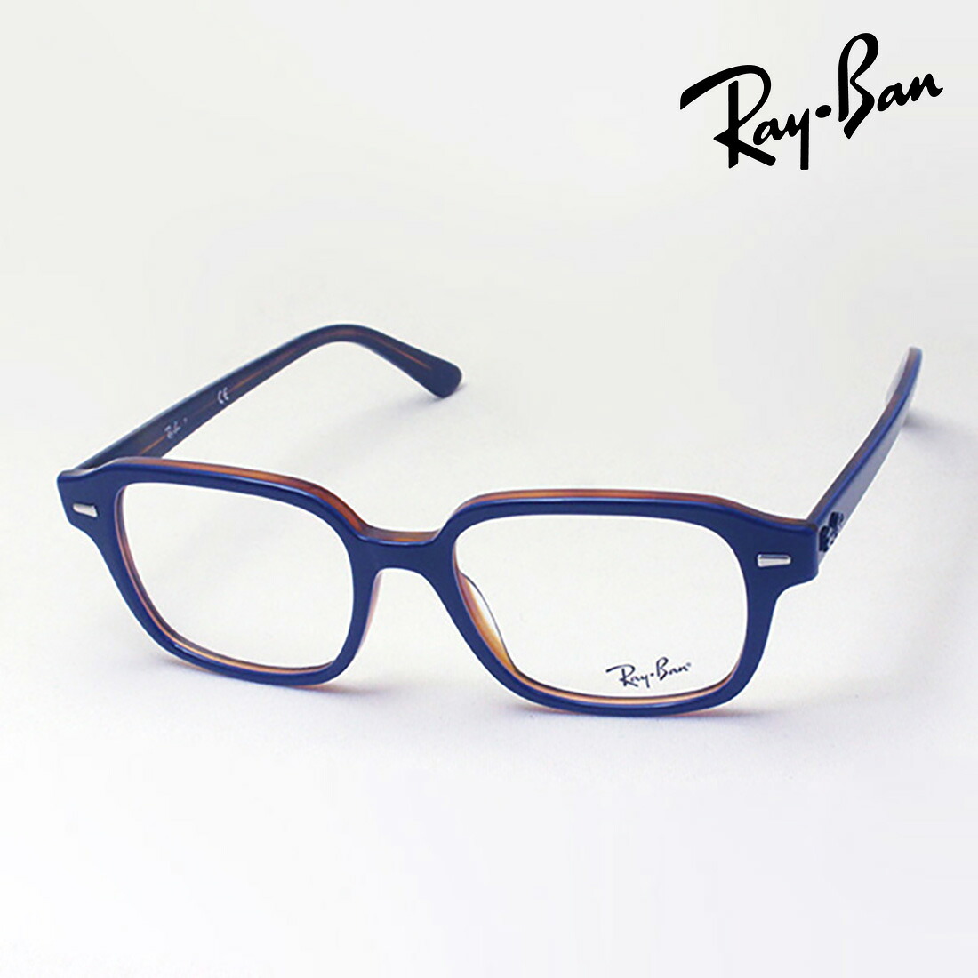 プレミア生産終了モデル レイバン メガネ フレーム 正規品 タクソン Ray-Ban RX5382 5910 伊達メガネ 度付き ブルーライト カット 眼鏡RayBan スクエア ブルー系