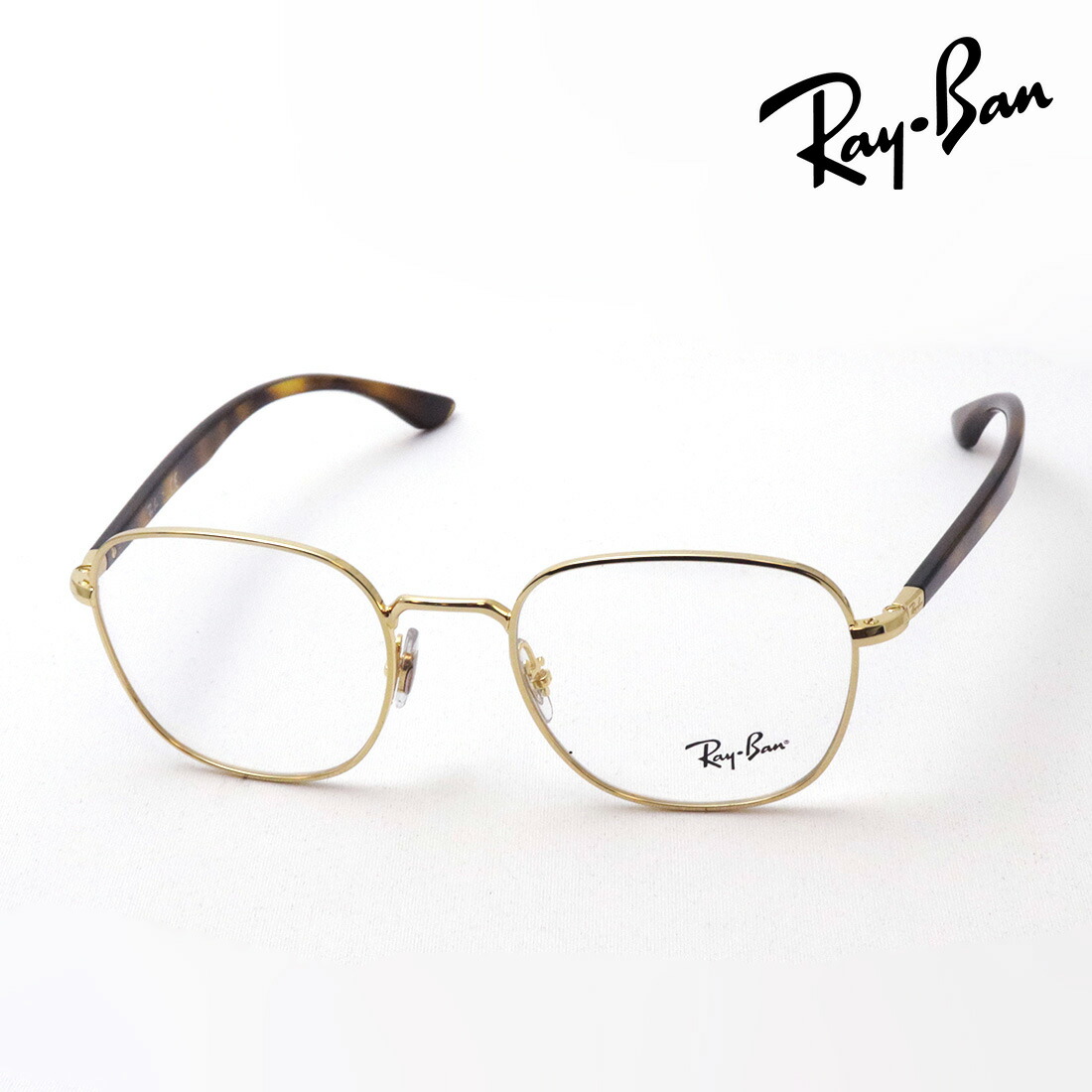 プレミア生産終了モデル レイバン メガネ フレーム 正規品 Ray-Ban RX6477 3119 伊達メガネ 度付き ブルーライト カット 眼鏡 メタル RayBan スクエア ゴールド系 トータス系｜グラスマニア -Tokyo Aoyama-