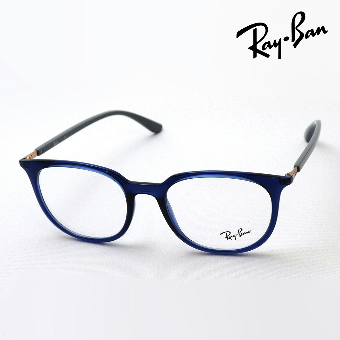 逃げ口 レイバン 眼鏡 ひな形 定め事品 Ray-Ban RX7190 8084 伊達眼鏡 度付き添い人 青碧点火装置 撥ねのける メガネ RayBan 真四角 青碧系