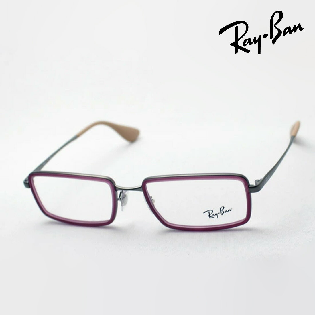 プレミア生産終了モデル レイバン メガネ フレーム 正規品 Ray-Ban RX6337 2857 伊達メガネ 度付き ブルーライト カット 眼鏡 メタル RayBan スクエア|グラスマニア -Tokyo Aoyama-