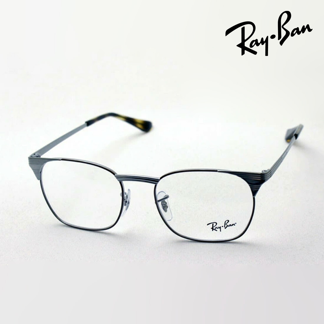 プレミア生産終了モデル レイバン メガネ フレーム 正規品 シグネット Ray-Ban RX6386 2902 伊達メガネ 度付き ブルーライト カット 眼鏡 メタル RayBan フォックス トータス系