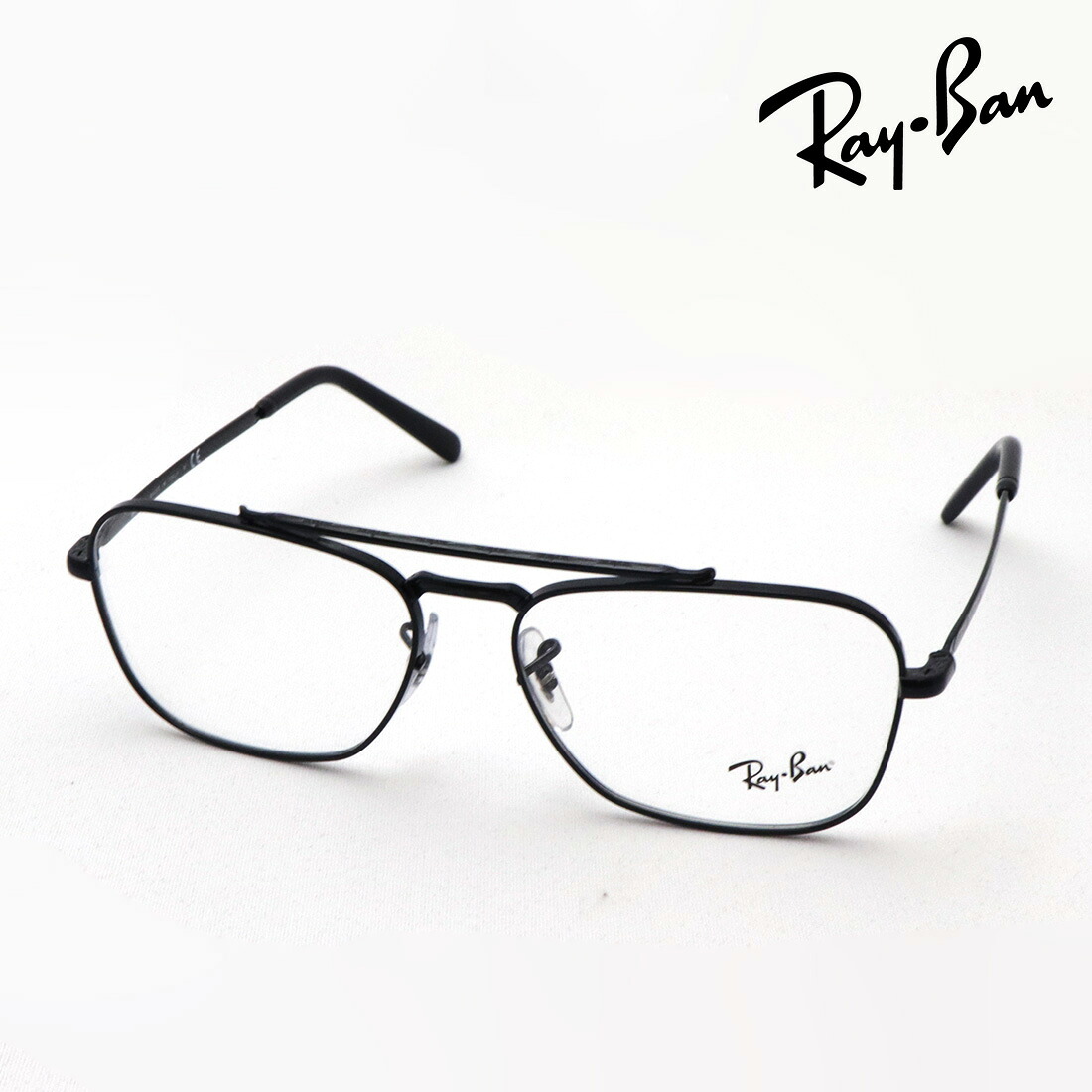 レイバン メガネ フレーム 正規品 NEW CARAVAN ニュー キャラバン Ray-Ban RX3636V 2509 伊達メガネ 度付き ブルーライト カット 眼鏡 メタル RayBan スクエア ブラック系|グラスマニア -Tokyo Aoyama-