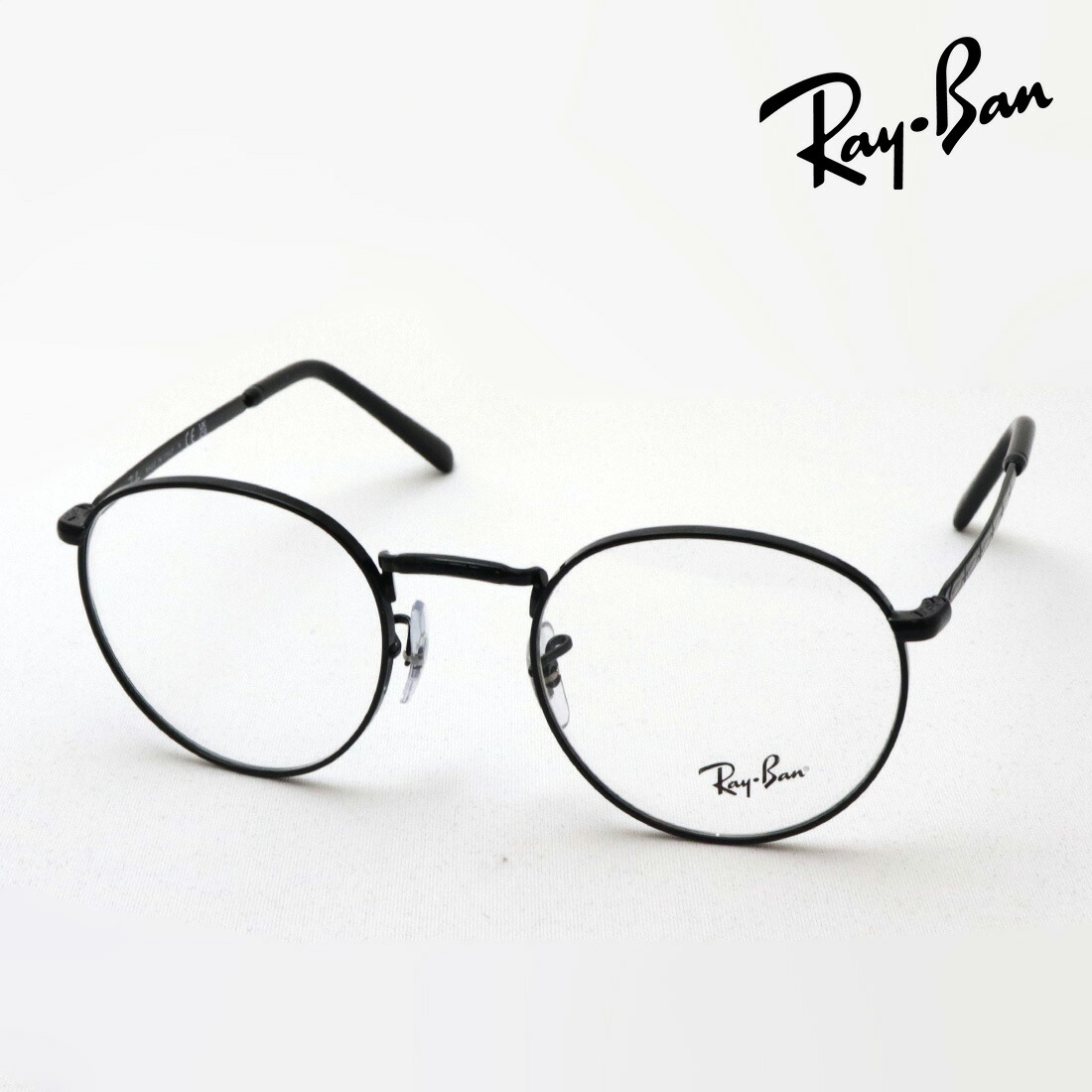 アウトレット レイバン メガネ フレーム 正規品 NEW ROUND ニューラウンド Ray-Ban RX3637V 2509 50サイズ 伊達メガネ 度付き ブルーライト カット 眼鏡 メタル 丸メガネ RayBan ラウンド ブラック系