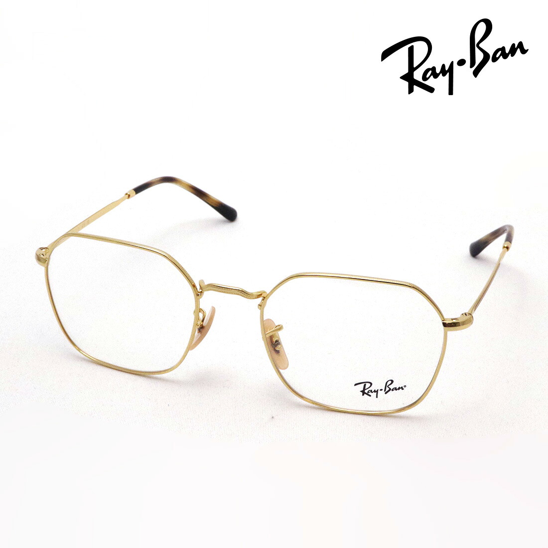 レイバン メガネ フレーム 正規品 JIM ジム Ray-Ban RX3694V 2500 伊達メガネ 度付き ブルーライト カット 眼鏡 メタル 丸メガネ RayBan ラウンド ゴールド系