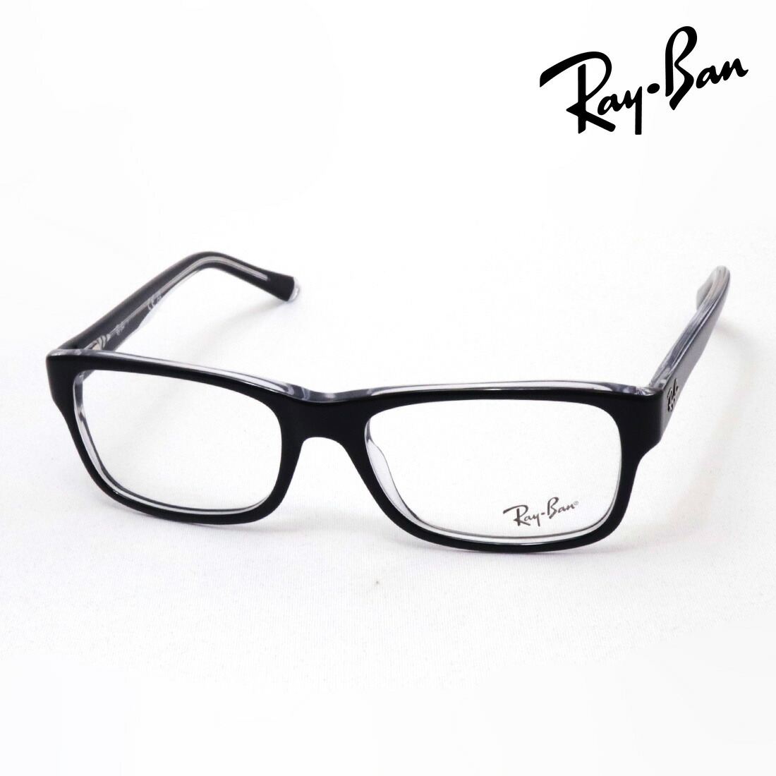 レイバン 眼鏡 ひな形 定め事品 Ray-Ban RX5268 2034 伊達眼鏡 度付き添い人 青碧点火装置 撥ねのける メガネ RayBan 真四角 黒いこと系