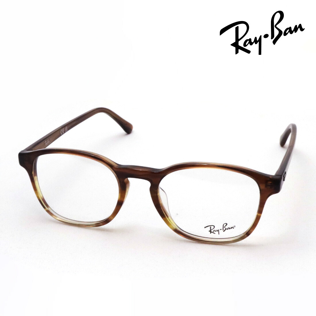 プレミア生産終了モデル レイバン メガネ フレーム 正規品 Ray-Ban RX5417F 8253 伊達メガネ 度付き ブルーライト カット 眼鏡 丸メガネ RayBan ラウンド ブラウン系