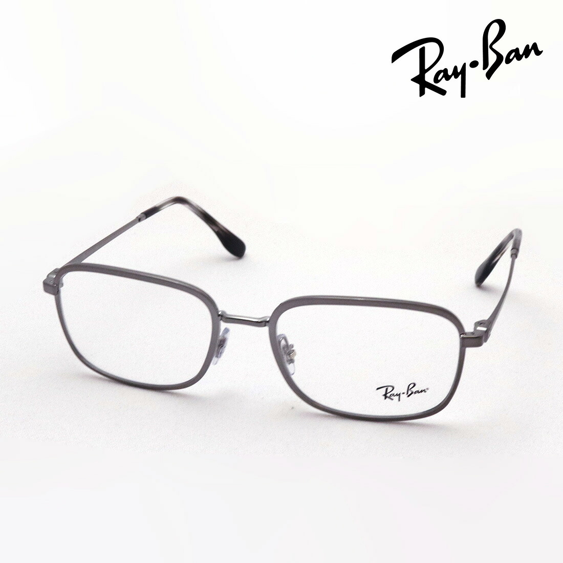 レイバン メガネ フレーム 正規品 Ray-Ban RX6495 2502 伊達メガネ 度付き ブルーライト カット 眼鏡 メタル RayBan スクエア シルバー系｜グラスマニア -Tokyo Aoyama-