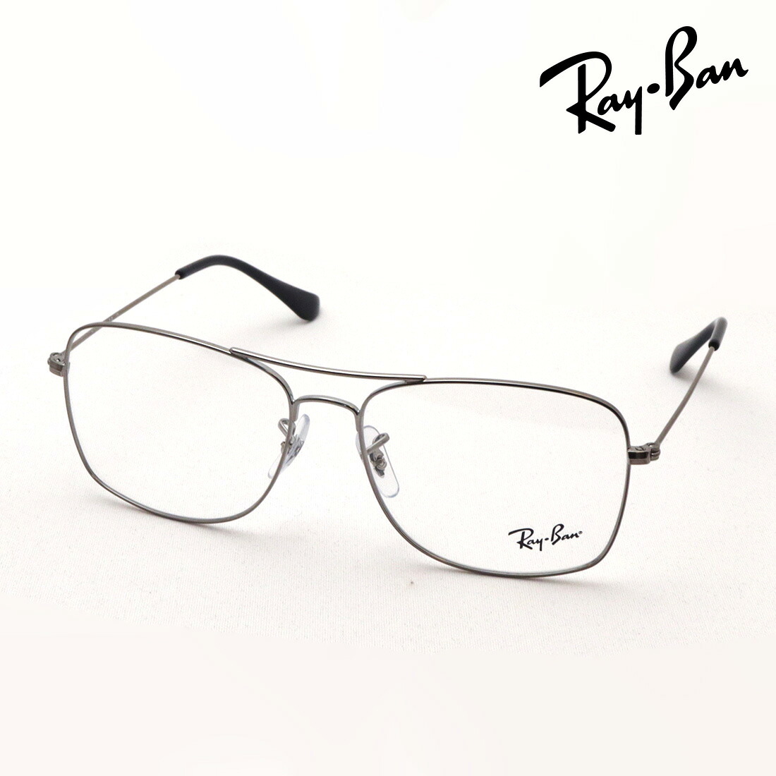 レイバン メガネ フレーム 正規品 Ray-Ban RX6498 2502 伊達メガネ 度付き ブルーライト カット 眼鏡 メタル RayBan スクエア シルバー系