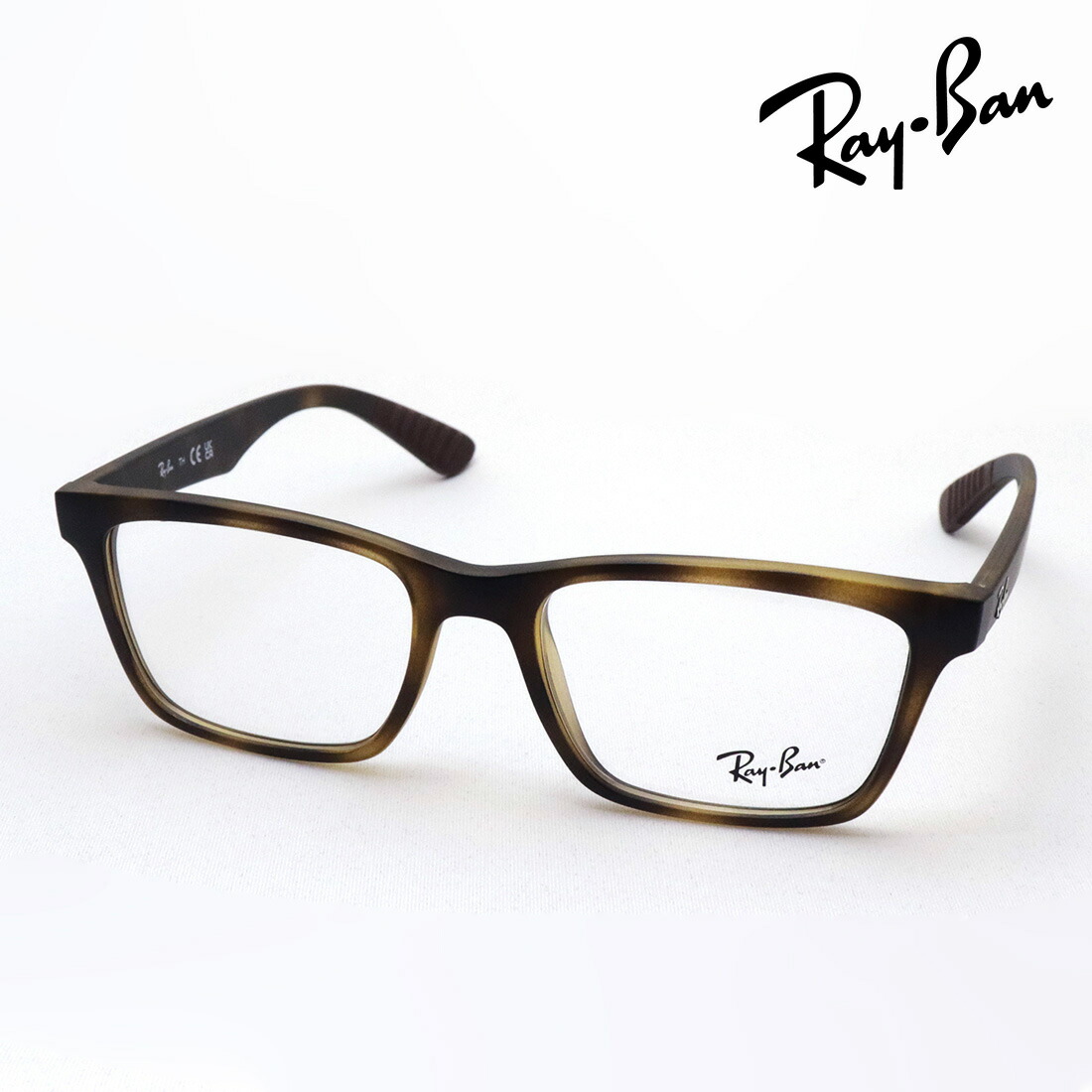 アウトレット レイバン メガネ フレーム 正規品 Ray-Ban RX7025 8282 伊達メガネ 度付き ブルーライト カット 眼鏡 RayBan ウェリントン トータス系|グラスマニア -Tokyo Aoyama-