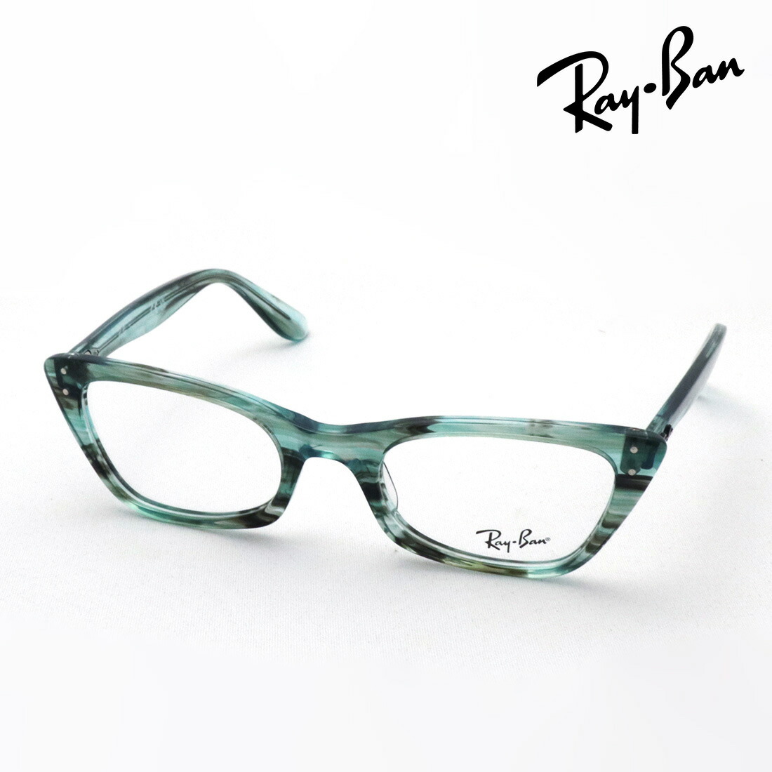 プレミア生産終了モデル レイバン メガネ フレーム 正規品 LADY BURBANK レディーバーバンク Ray-Ban RX5499 8362 49 伊達メガネ 度付き ブルーライト カット 眼鏡 RayBan フォックス グリーン系｜グラスマニア -Tokyo Aoyama- 16,150円