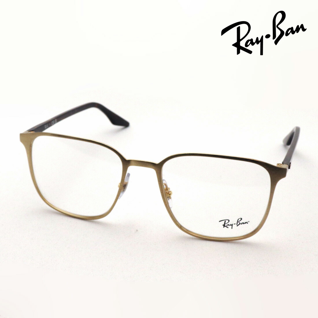 NewModel レイバン メガネ フレーム 正規品 Ray-Ban RX6512 2860 伊達メガネ 度付き ブルーライト カット 眼鏡 RayBan メタル スクエア ゴールド系|グラスマニア -Tokyo Aoyama-
