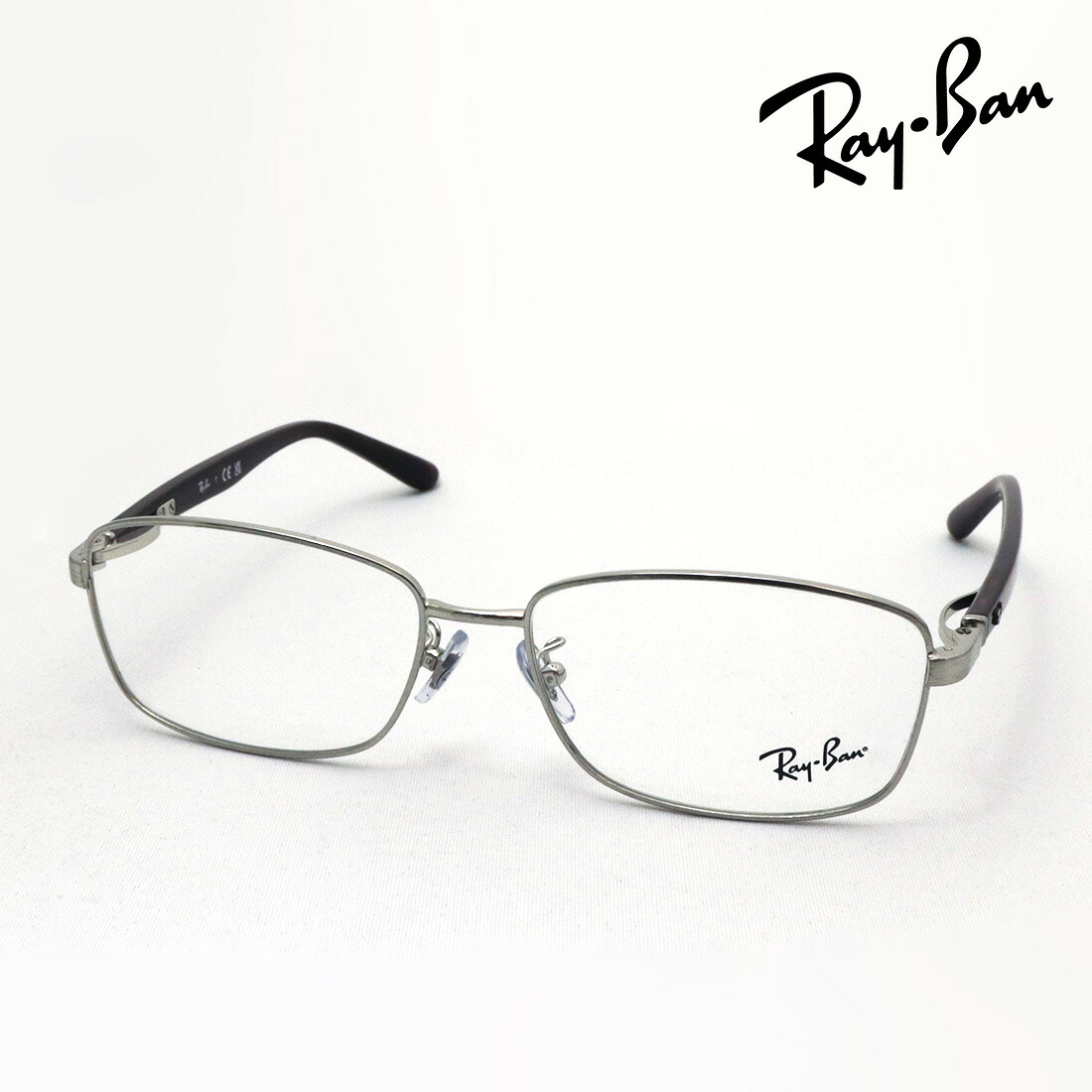 レイバン メガネ フレーム 正規品 Ray-Ban RX6527D 2595 56 伊達メガネ 度付き ブルーライト カット 眼鏡 RayBan メタル スクエア シルバー系