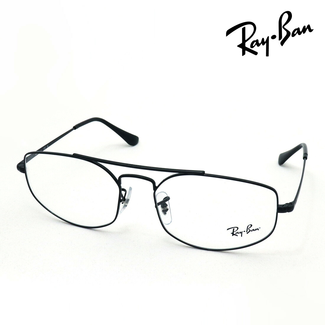 レイバン メガネ フレーム 正規品 EXPLORER 5 エクスプローラー5 Ray-Ban RX6545 2509 56 58 伊達メガネ 度付き ブルーライト カット 眼鏡 RayBan メタル 幾何学形 スクエア ブラック系