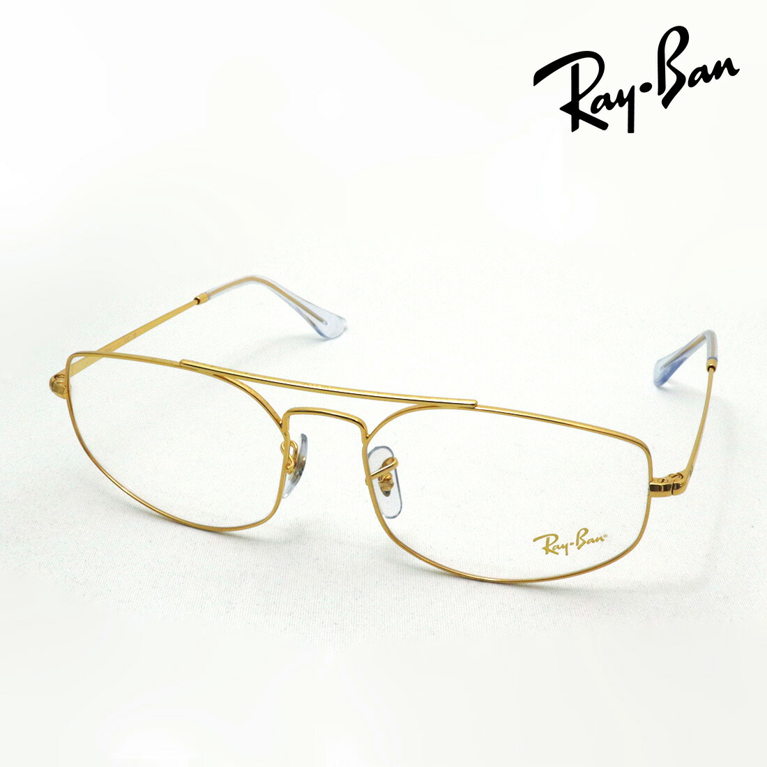 レイバン メガネ フレーム 正規品 EXPLORER 5 エクスプローラー5 Ray-Ban RX6545 3086 56 58 伊達メガネ 度付き ブルーライト カット 眼鏡 RayBan メタル 幾何学形 スクエア ゴールド系
