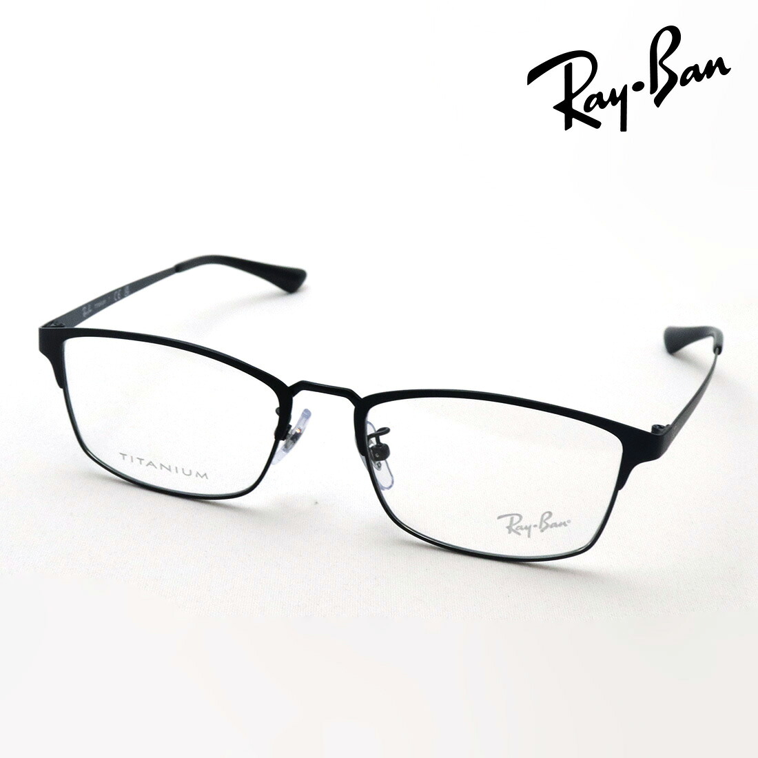 レイバン 眼鏡 ひな形 定め事品 Ray-Ban RX8772D 1206 54 56 伊達眼鏡 度付き添い人 青碧点火装置 撥ねのける メガネ 黒縁 金属元素 RayBan 真四角 黒いこと系
