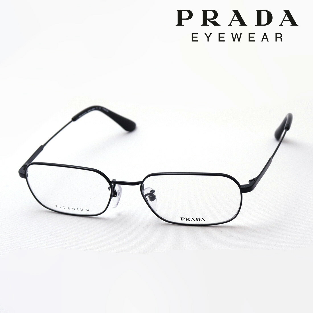 Newmodel プラダ メガネ 定規譲るショップ Prada Pr59wvd 1ab1o1 伊達メガネ 段階附き 青碧ともし火 駒絵 眼鏡 Conceptual スクェア Made In Japan 黒人元祖 Alkadhum Col Edu Iq