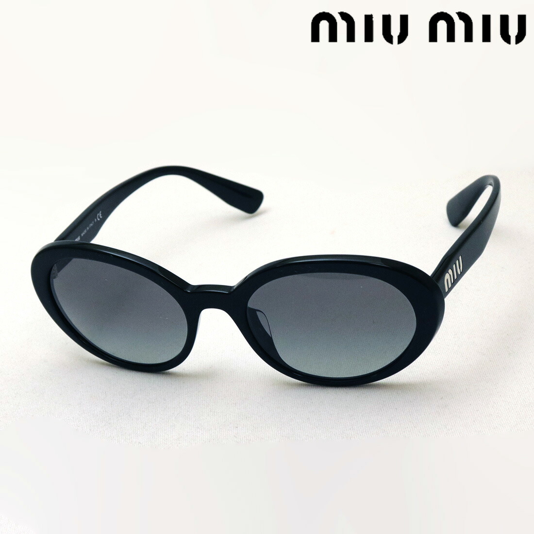 オープニング大放出セール おすすめ価格 ミュウミュウ サングラス Miumiu Mu01usa 1ab3m1 レディース Made In Italy オーバル ブラック系 Tor グラスマニア Tokyo Aoyama 新品本物 Elta90ms Rs