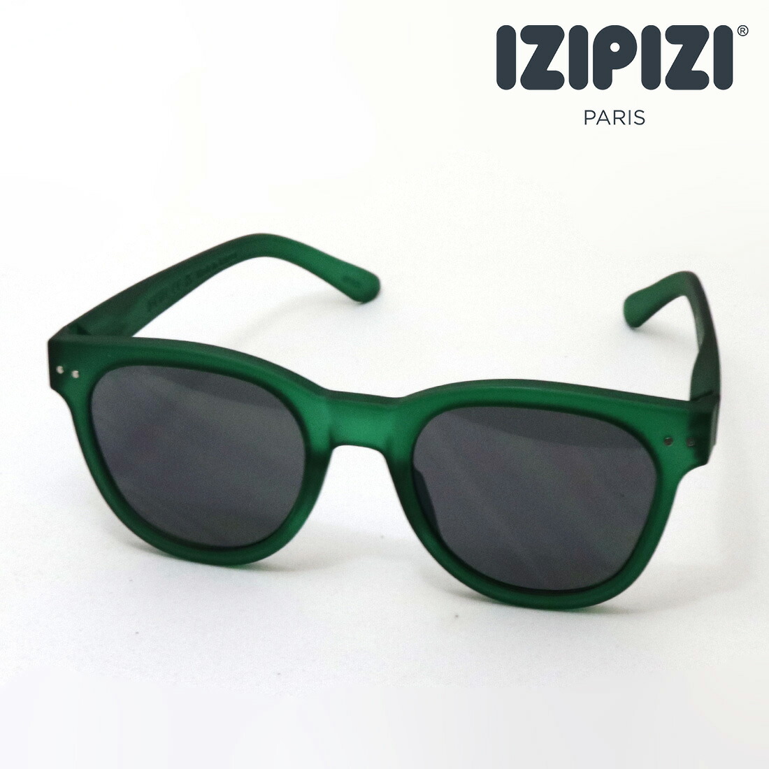 NewModel 【イジピジ 正規販売店】 IZIPIZI サングラス SC LMS SUN #Nモデル C14 女性 男性 おしゃれ ウェリントン グリーン系
