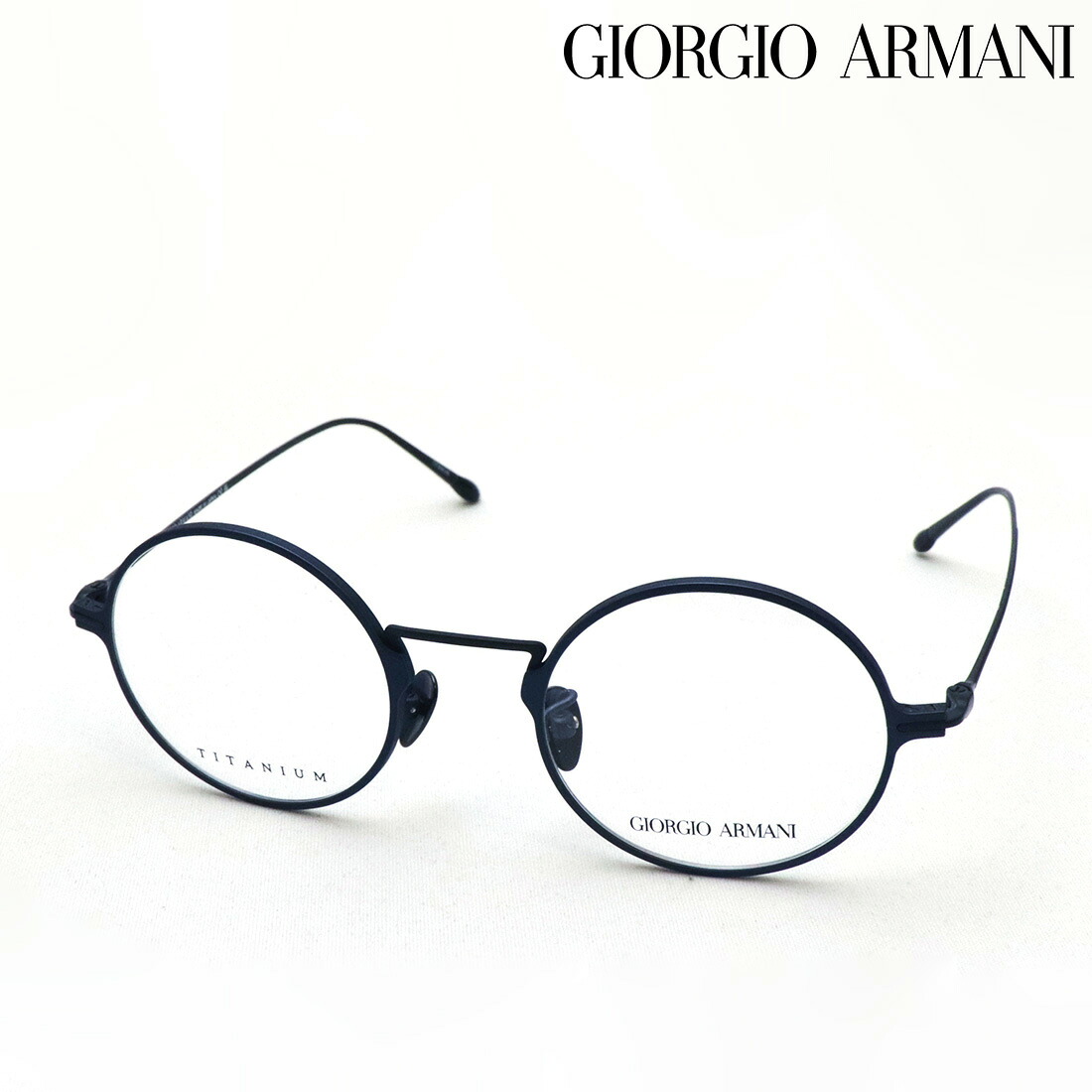 【ジョルジオアルマーニ メガネ 正規販売店】 GIORGIO ARMANI AR5125T 3341 47 伊達メガネ 度付き 眼鏡 ジョルジオ アルマーニ Made In Japan ラウンド ブルー系 【CA】