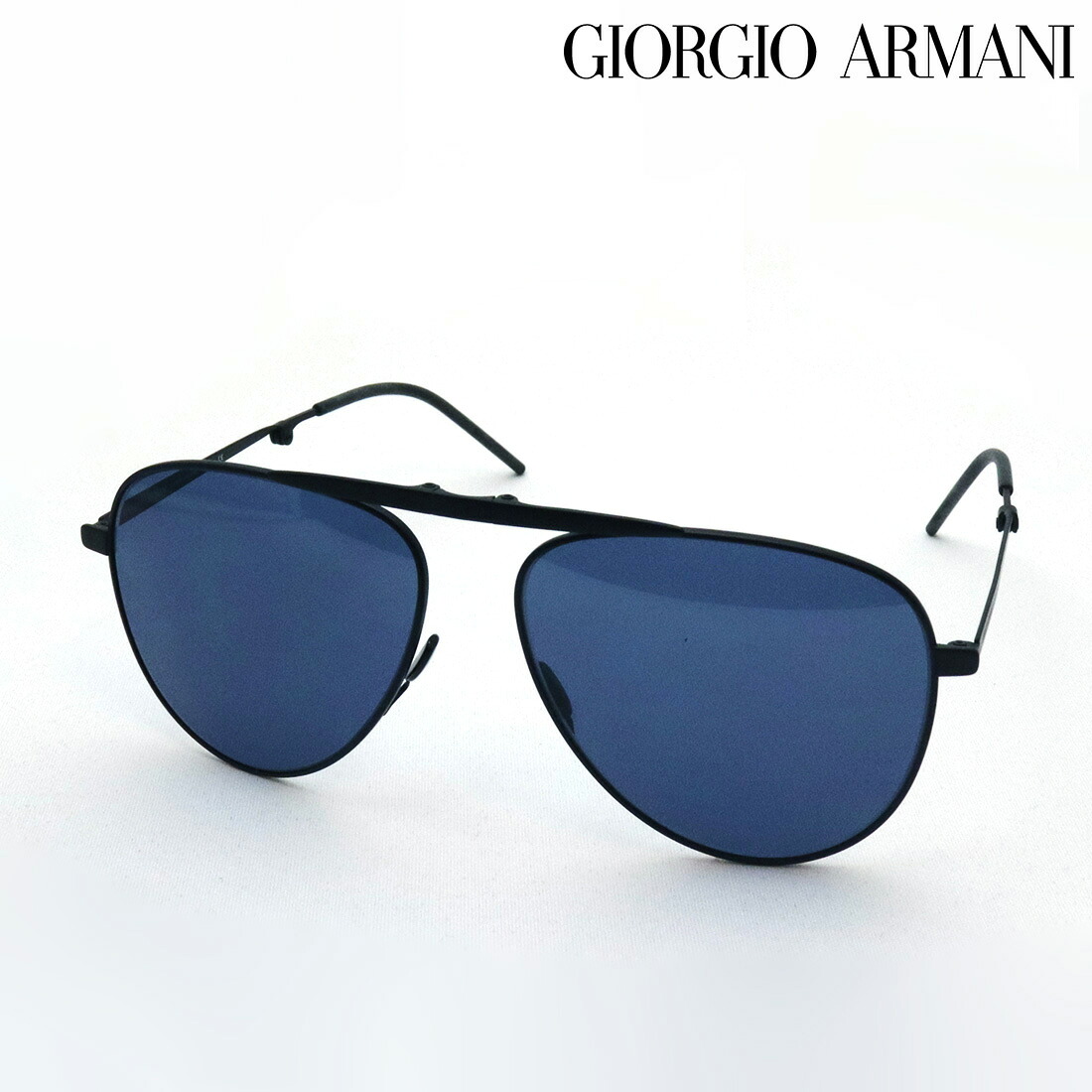 プレミア生産終了モデル 【ジョルジオアルマーニ サングラス 正規販売店】 GIORGIO ARMANI AR6113T 300180 58 ジョルジオ アルマーニ サングラス 折りたたみ Made In Italy ティアドロップ ブラック系 【CA】