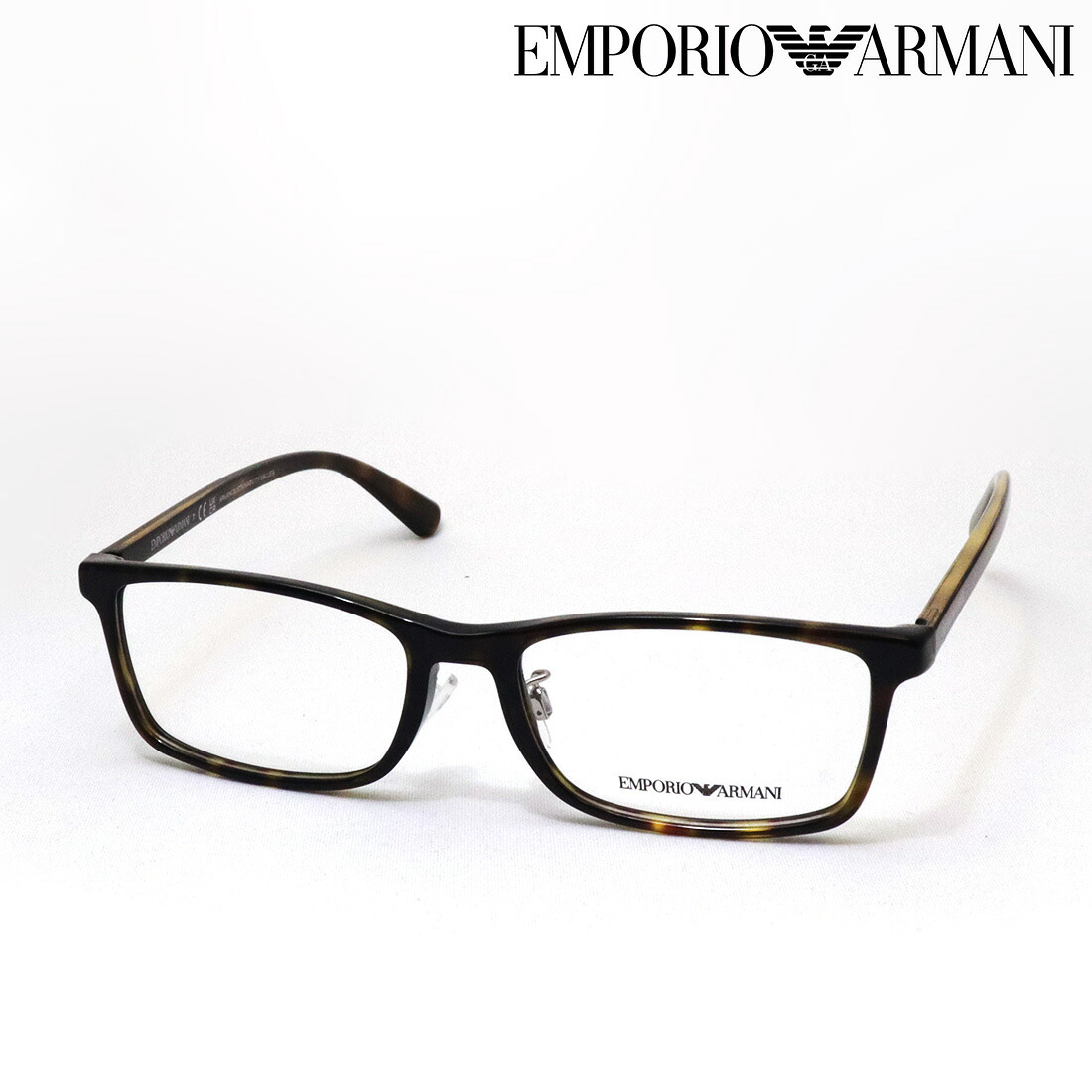 【エンポリオアルマーニ メガネ 正規販売店】 EMPORIO ARMANI EA3145D 5026 55 メガネ 伊達メガネ 度付き ブルーライト カット 眼鏡 エンポリオ アルマーニ スクエア トータス系