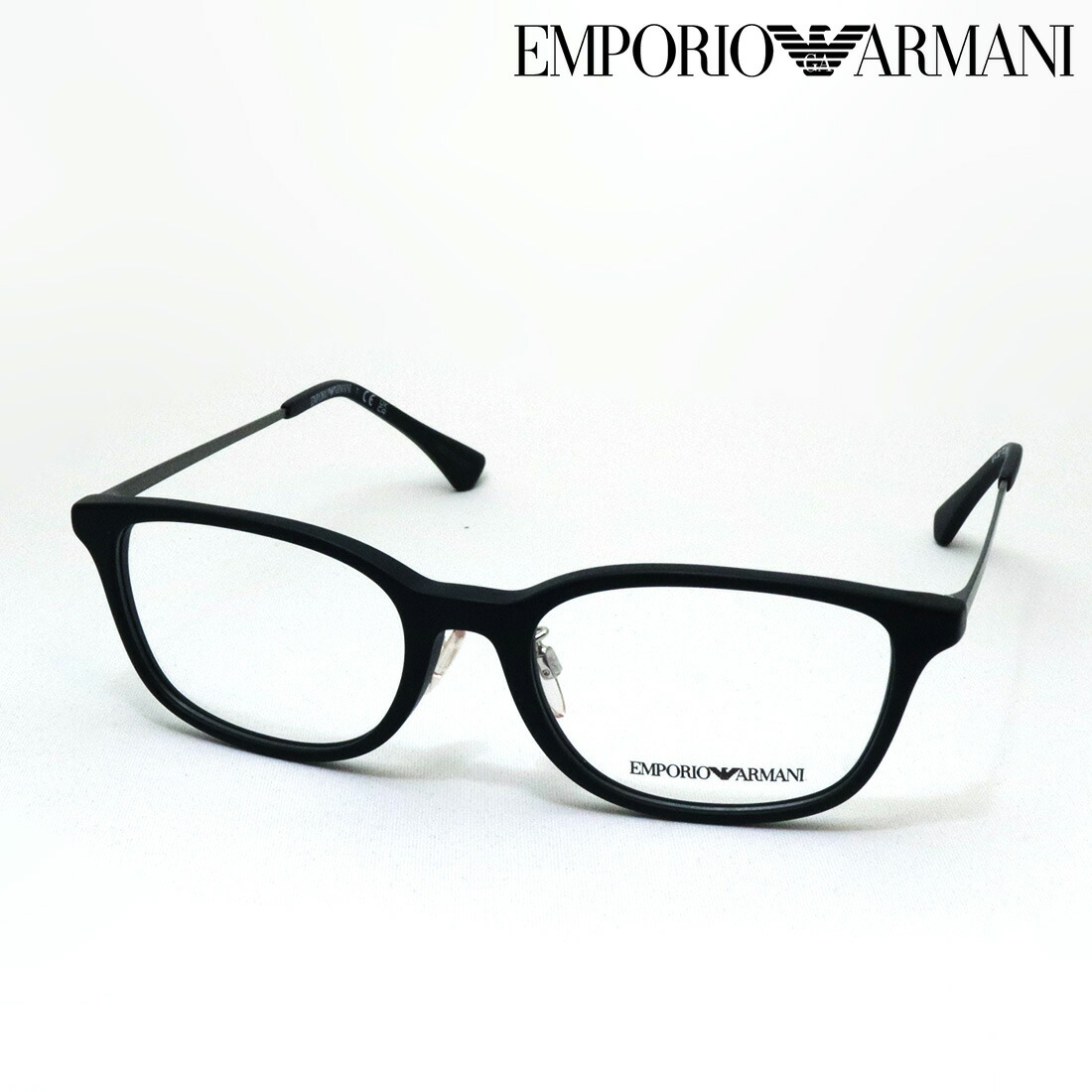 アウトレット 【エンポリオアルマーニ メガネ 正規販売店】 EMPORIO ARMANI EA3217D 5001 52 メガネ 伊達メガネ 度付き ブルーライト カット 眼鏡 エンポリオ アルマーニ スクエア ブラック系