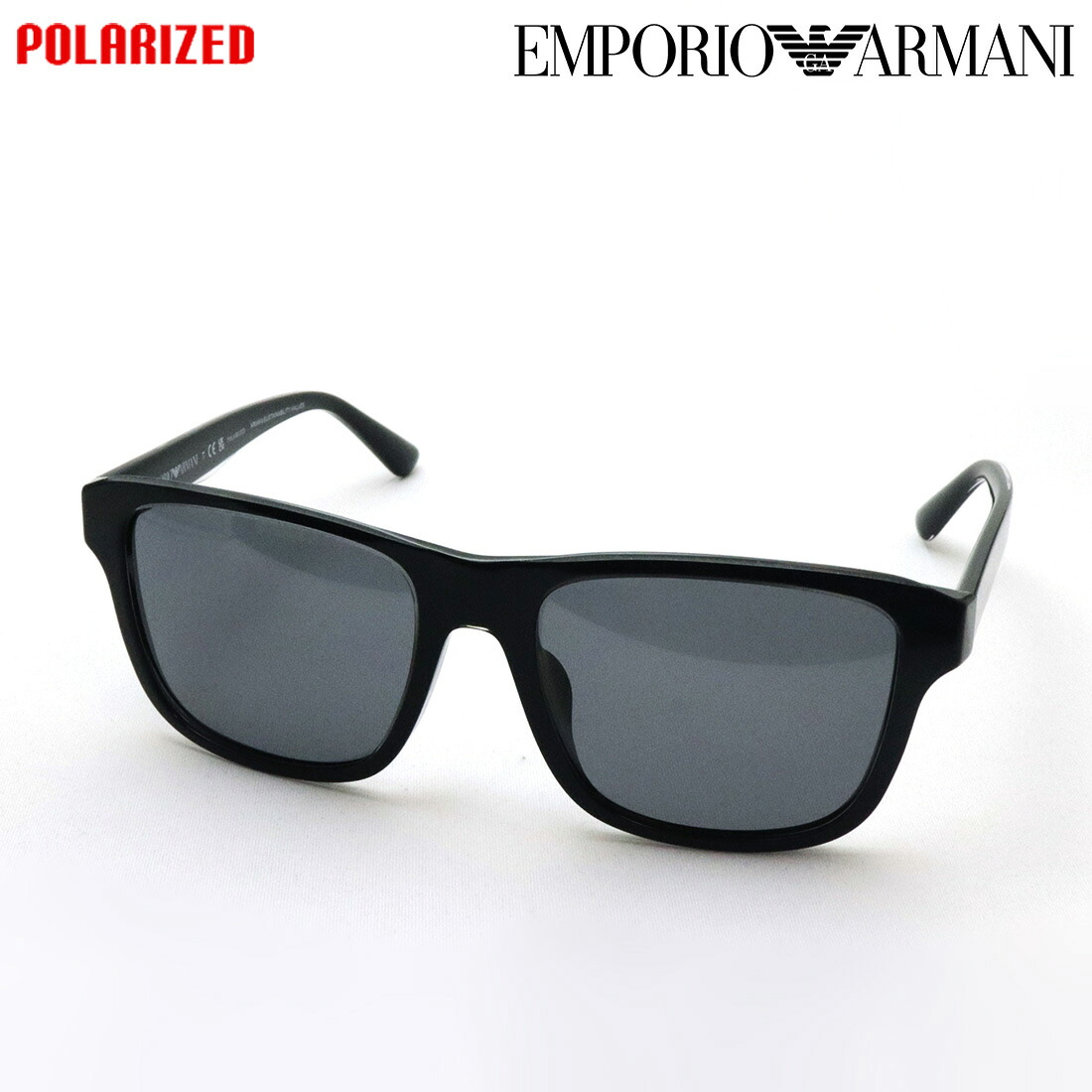 プレミア生産終了モデル 【エンポリオアルマーニ 偏光サングラス 正規販売店】 EMPORIO ARMANI EA4208F 605187 57 エンポリオ アルマーニ ウェリントン ブラック系 16,286円