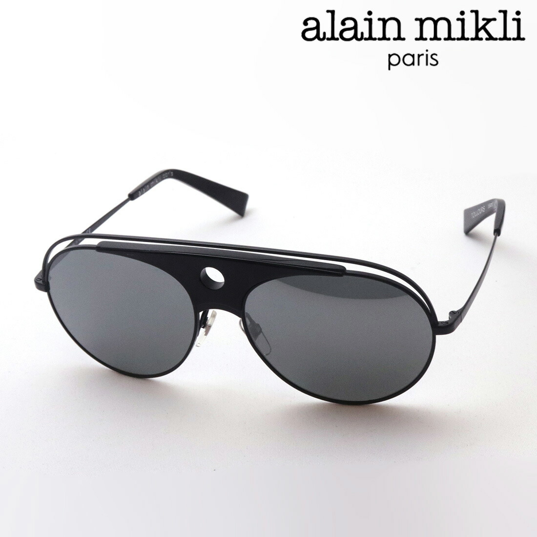 おすすめ価格 【アランミクリ サングラス 正規販売店】 ALAIN MIKLI A04010 0036G ミラー メンズ TOUJOURS Made In Italy ティアドロップ ブラック系 SEHM｜グラスマニア -Tokyo Aoyama- 16,555円