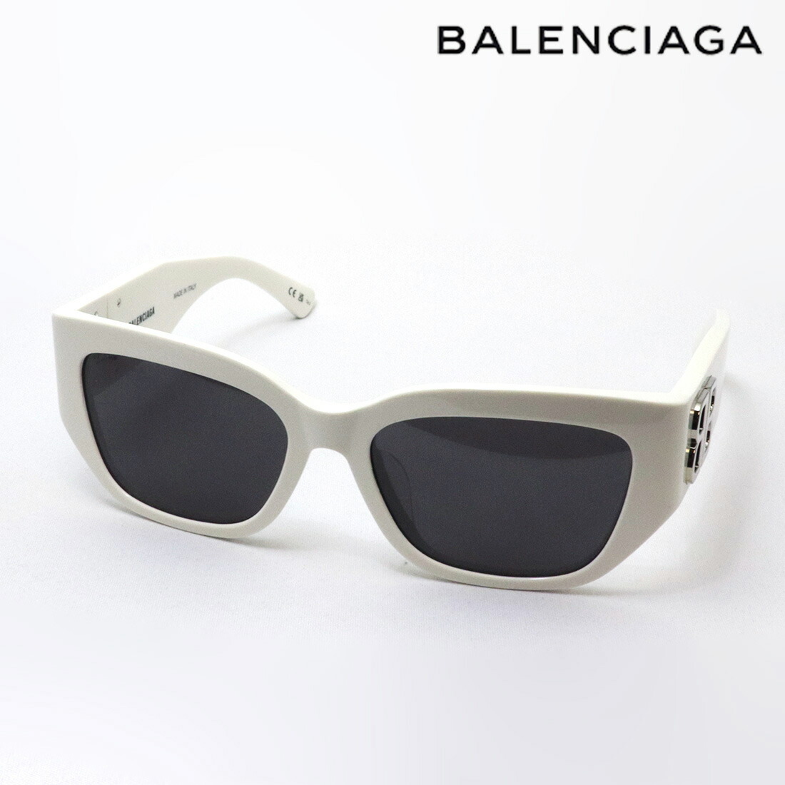NewModel 【バレンシアガ サングラス 正規販売店】 BALENCIAGA バレンシアガ BB0361SK 003 EVERYDAY Made In Italy スクエア ホワイト系 42,900円