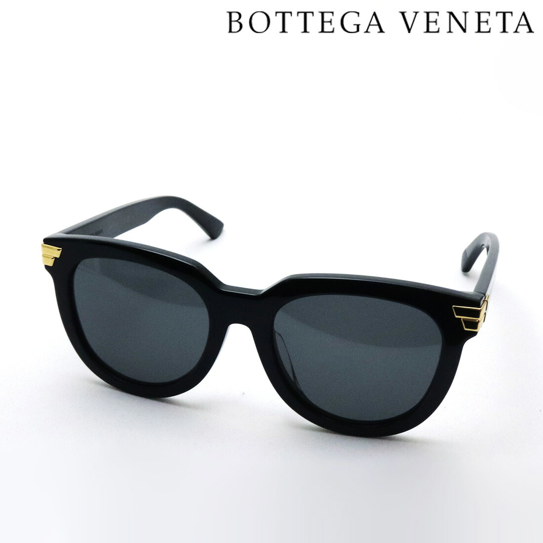 プレミア生産終了モデル 【ボッテガ ヴェネタ サングラス 正規販売店】BOTTEGA VENETA BV1104SA 001 54 UNAPOLOGETIC ボッテガヴェネタ Made In Japan レディース ウェリントン ブラック系