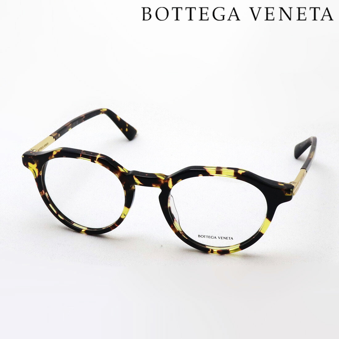 NewModel 【ボッテガ ヴェネタ メガネ 正規販売店】BOTTEGA VENETA BV1263O 002 MINIMALIST ボッテガヴェネタ 伊達メガネ 度付き ブルーライト カット 眼鏡 Made In Italy レディース メンズ ラウンド トータス系|グラスマニア -Tokyo Aoyama-