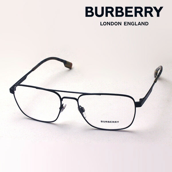 プレミア生産終了モデル 【バーバリー メガネ 正規販売店】 BURBERRY BE1340 1007 伊達メガネ 度付き ブルーライト カット 眼鏡 黒縁 Made In Italy スクエア ブラック系｜グラスマニア -Tokyo Aoyama- 23,100円