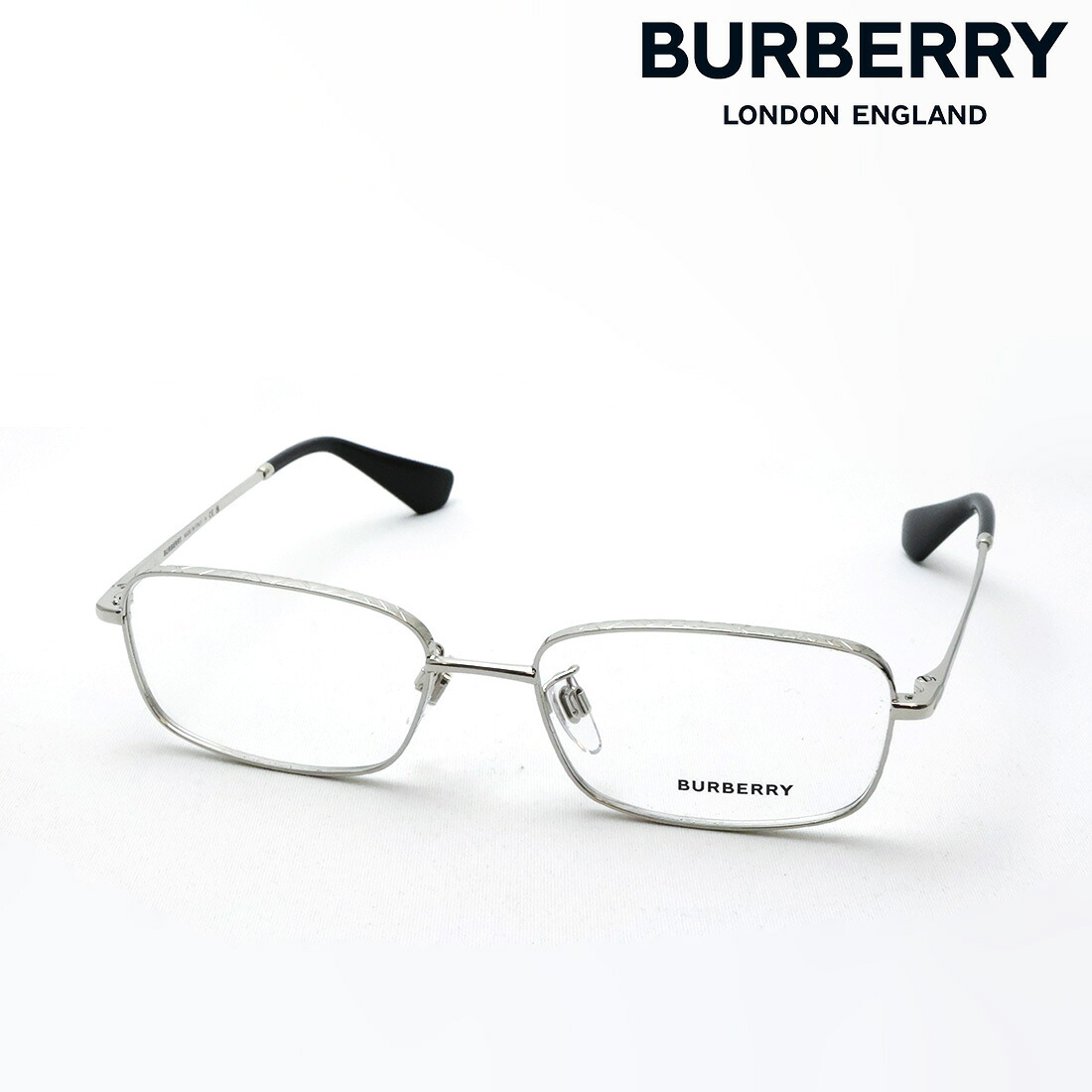 NewModel 【バーバリー メガネ 正規販売店】 BURBERRY BE1402D 1005 55 メンズ 伊達メガネ 度付き ブルーライト カット 眼鏡 Made In Italy スクエア シルバー系｜グラスマニア -Tokyo Aoyama- 23,673円