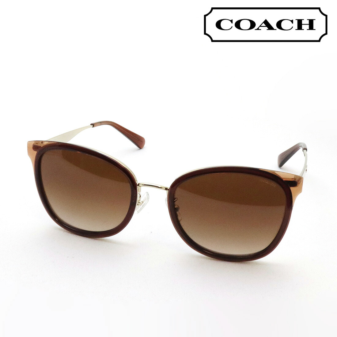 アウトレット 【コーチ 正規販売店】COACH サングラス HC7170 945374 56 レディース スクエア ゴールド系 ブラウン系