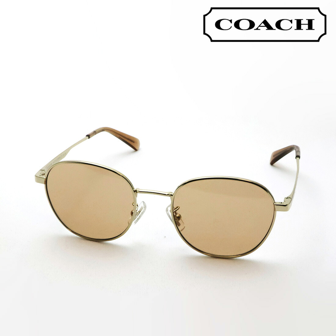 NewModel 【コーチ サングラス 正規販売店】COACH サングラス HC7191 900584 51 メンズ ラウンド ゴールド系｜グラスマニア -Tokyo Aoyama-